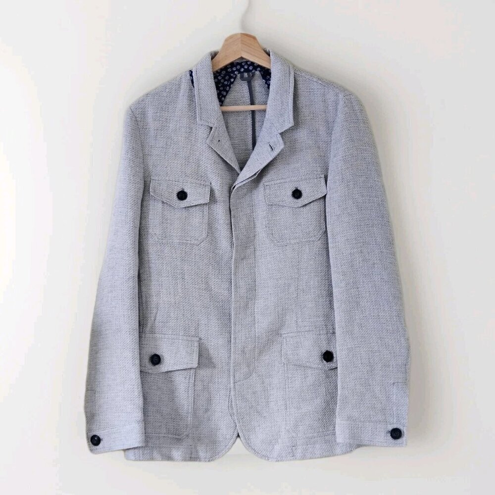 Men's Light Gray Casual Blazer